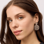 Gold Mocca Filigree Disc Earring - Pure Apotheca