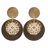 Gold Mocca Filigree Disc Earring - Pure Apotheca