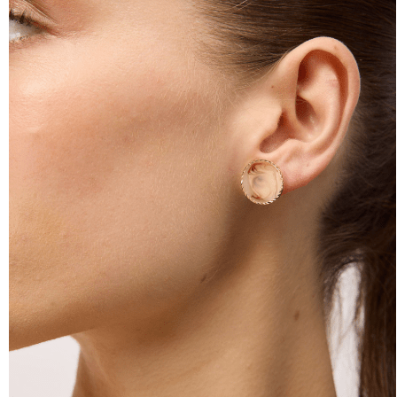 Gold Mocca Swirl Disc Earring - Pure Apotheca