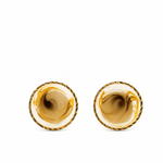Gold Mocca Swirl Disc Earring - Pure Apotheca