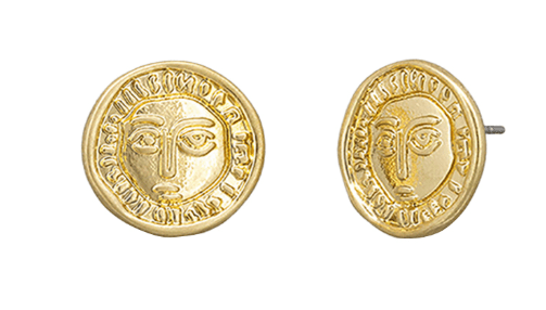 Gold Noble Coin Earring - Pure Apotheca