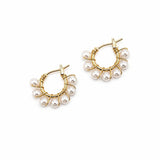 Gold Pearl Penny Hoops - Pure Apotheca
