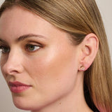 Gold Petite Crystal Circle Earring - Pure Apotheca