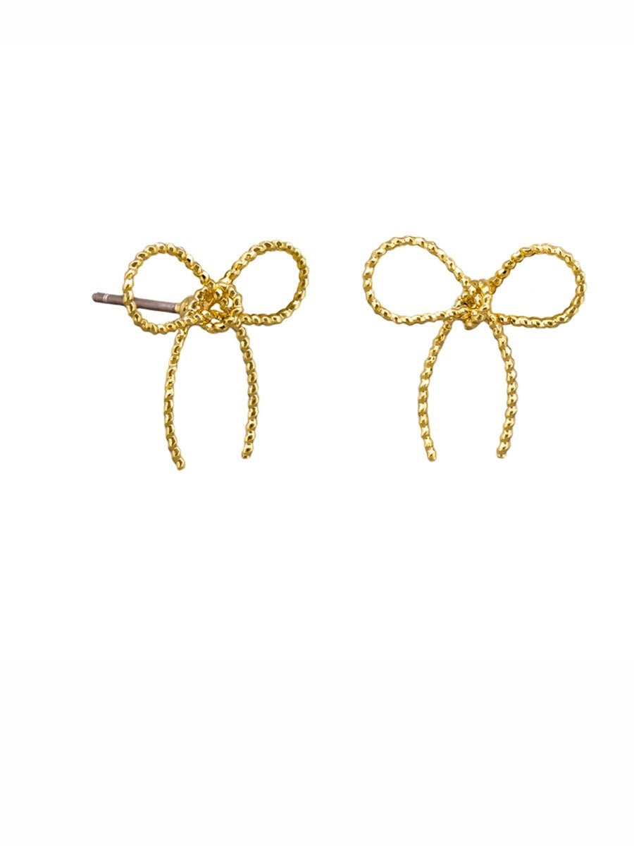 Gold Petite Florence Bow Earring - Pure Apotheca