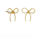 Gold Petite Florence Bow Earring - Pure Apotheca