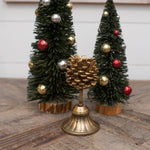 GOLD PINECONE TAPER CANDLE HOLDER SML - Pure Apotheca