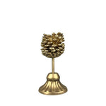 GOLD PINECONE TAPER CANDLE HOLDER SML - Pure Apotheca