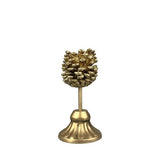GOLD PINECONE TAPER CANDLE HOLDER SML - Pure Apotheca