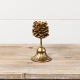 GOLD PINECONE TAPER CANDLE HOLDER SML - Pure Apotheca