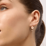 Gold Pink Patra Flower Hoops - Pure Apotheca