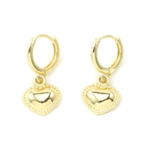 Gold Romance Heart Huggie - Pure Apotheca