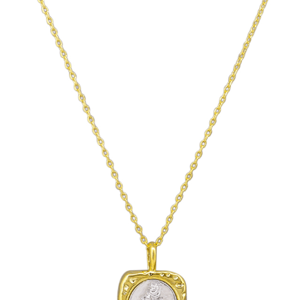Gold Rose Medallion Necklace - Pure Apotheca