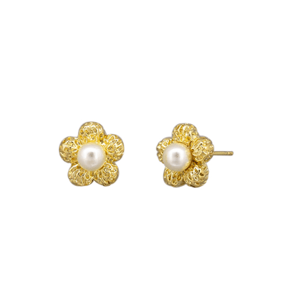 Gold Rosie Flower Earring - Pure Apotheca