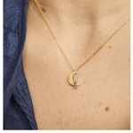 Gold Silver Moon Cat Necklace - Pure Apotheca