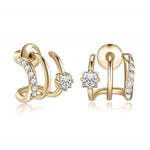 Gold Triple Cuff Earrings - Pure Apotheca