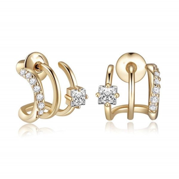 Gold Triple Cuff Earrings - Pure Apotheca