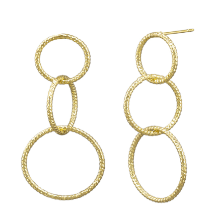 Gold Triple Hula Earring - Pure Apotheca