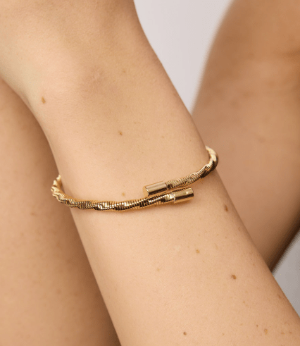Gold Twisted Wrap Bracelet - Pure Apotheca