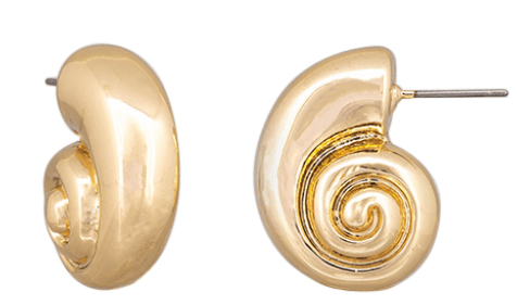 Gold Volute Shell Earring - Pure Apotheca