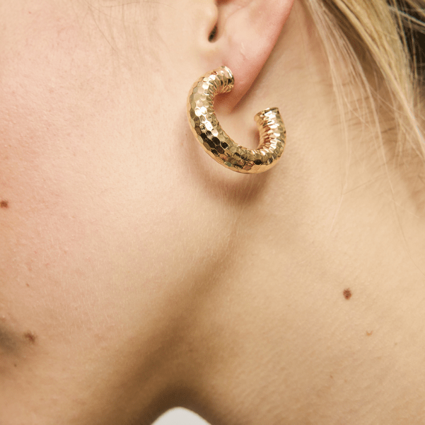 Gold Zoe Hoops - Pure Apotheca