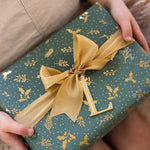 Golden Holly (Gold Foil) Gift Wrap Roll 3m - Pure Apotheca