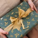 Golden Holly (Gold Foil) Gift Wrap Roll 3m - Pure Apotheca