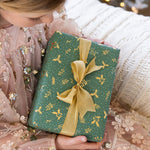 Golden Holly (Gold Foil) Gift Wrap Roll 3m - Pure Apotheca