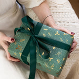 Golden Holly (Gold Foil) Gift Wrap Roll 3m - Pure Apotheca