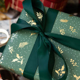 Golden Holly (Gold Foil) Gift Wrap Roll 3m - Pure Apotheca