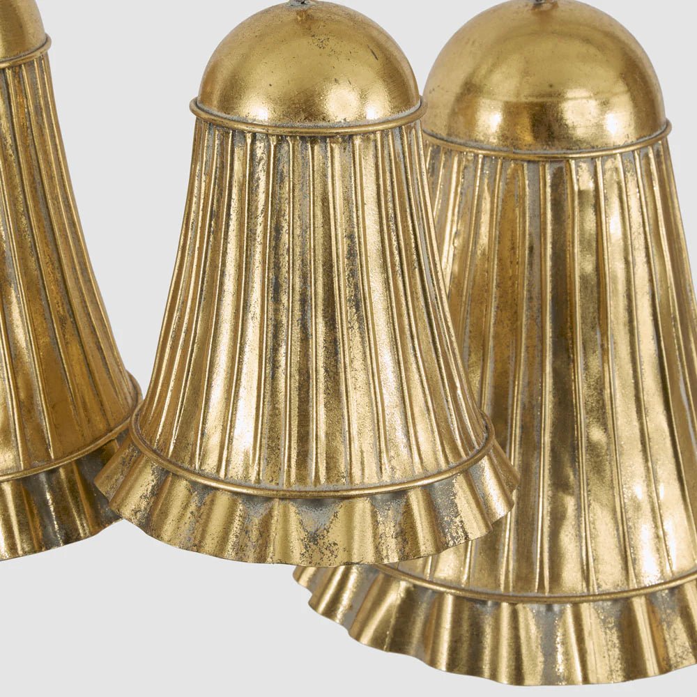 Golden Pleated Bells Set of 3 - Pure Apotheca