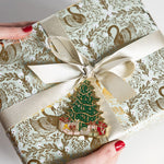 Golden Swans Foil Wrapping Paper Roll 3m - Pure Apotheca