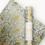 Golden Swans Foil Wrapping Paper Roll 3m - Pure Apotheca