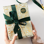 Golden Swans Foil Wrapping Paper Roll 3m - Pure Apotheca