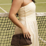 Goldie Clutch Chocolate Knit - Pure Apotheca