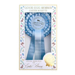 Good Egg Member Easter Rosette Badge Blue - Pure Apotheca