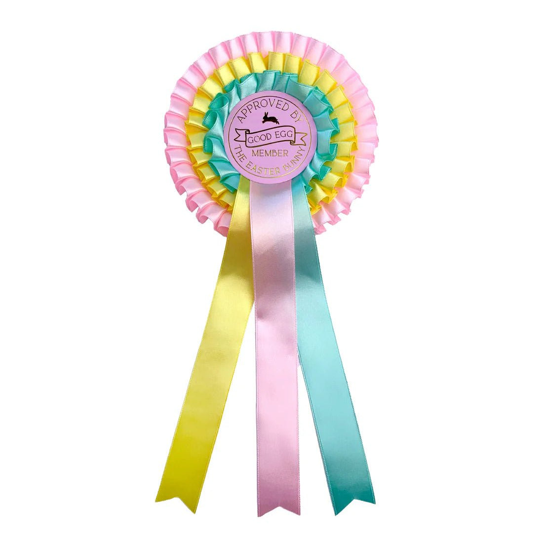 Good Egg Member Easter Rosette Badge Pastel Multi - Pure Apotheca