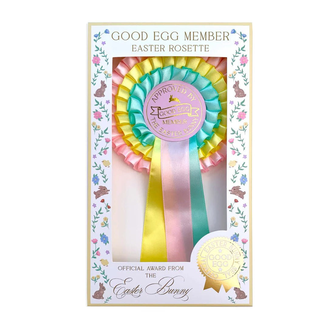 Good Egg Member Easter Rosette Badge Pastel Multi - Pure Apotheca