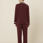 Grace Bamboo PJ Set Burgundy - Pure Apotheca