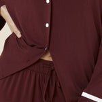 Grace Bamboo PJ Set Burgundy - Pure Apotheca