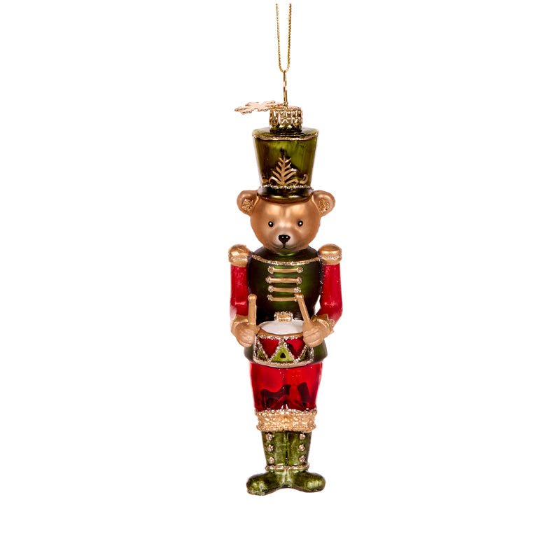 GREEN BEAR NUTCRACKER GLASS ORNAMENT - Pure Apotheca
