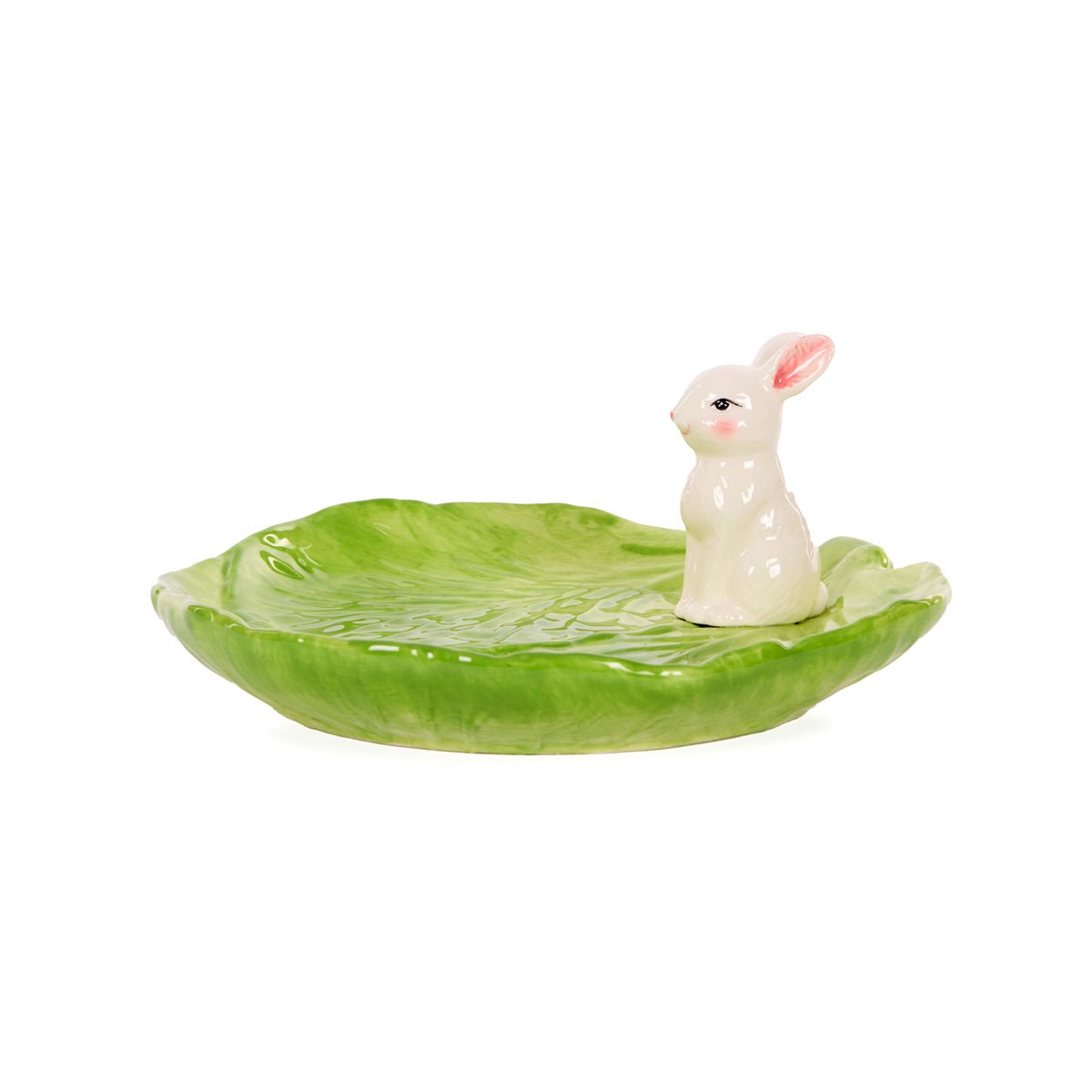 GREEN CABBAGE PLATE WITH BUNNY - Pure Apotheca