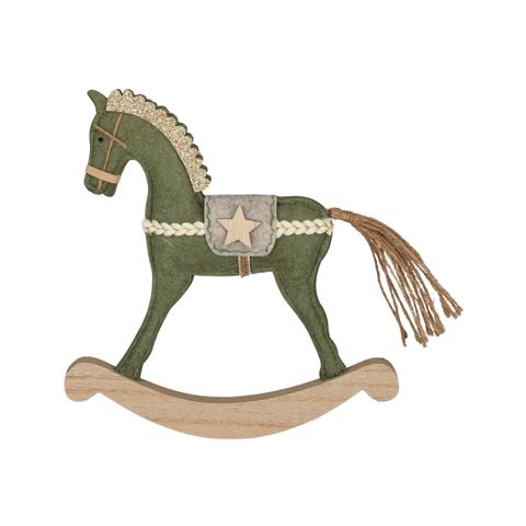 Green Felt Rocking Horse - Pure Apotheca