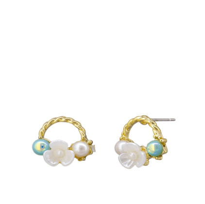 Green Flower Ring Bouquet Earring - Pure Apotheca