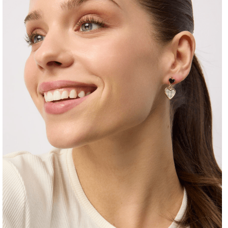 Green Gingham Hanging Heart Earring - Pure Apotheca