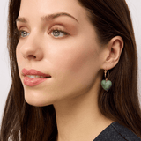 Green Plump Heart Hoops - Pure Apotheca