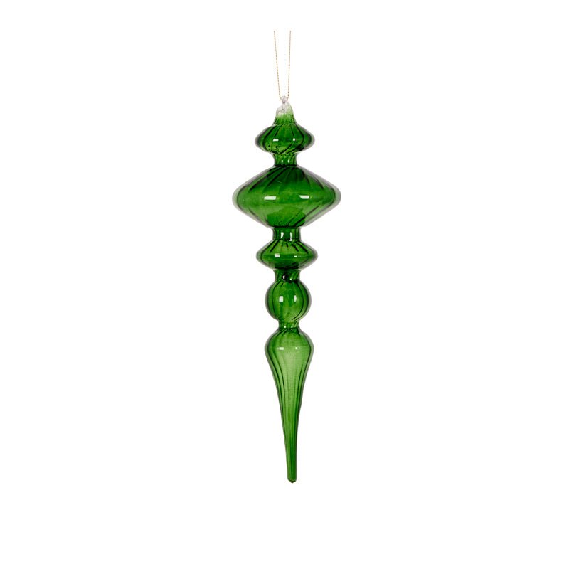 GREEN TRANSPARENT DISC FINIAL - Pure Apotheca