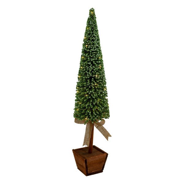 GREEN TREE IN NATURAL WOOD POT LRG - Pure Apotheca