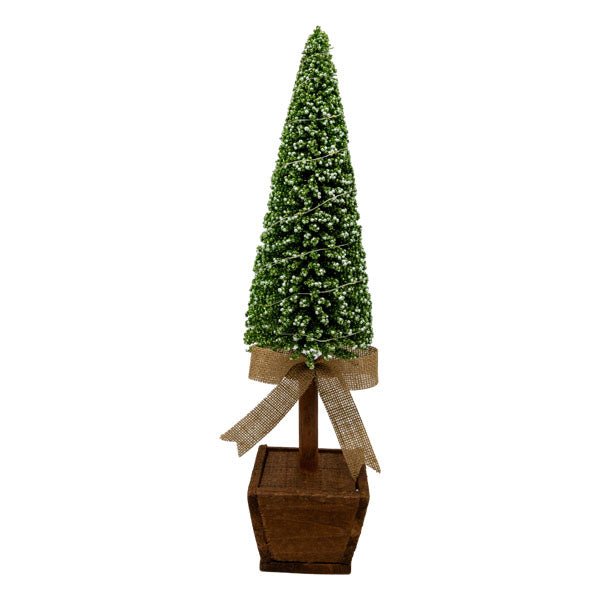 GREEN TREE IN NATURAL WOODEN POT MED - Pure Apotheca