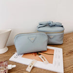 Greta Cosmetic Case Dusty Blue - Pure Apotheca