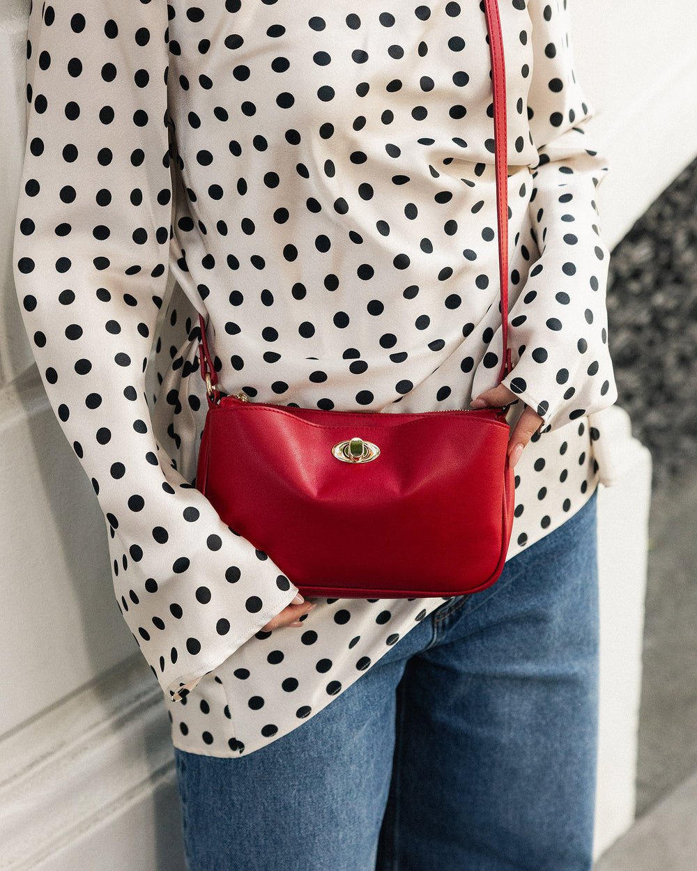Greta Shoulder Bag Red - Pure Apotheca